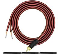 MKBKLLJY 1Pcs RCA to Bare Wire Speaker Cable 10FT/305CM 16AWG Positive Red Wire Marking Pure Copper Shell Gold Plated Plug Corrosion Resistance with Cable Ties for Direct Connect Speakers and DIY Plug