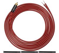 MKBKLLJY 1Pcs RCA to Bare Wire Speaker Cable 16.4FT/500CM 16AWG Positive Red Wire Marking Pure Copper Shell Gold Plated Plug Corrosion Resistance with Cable Ties for Direct Connect Speakers and DIY