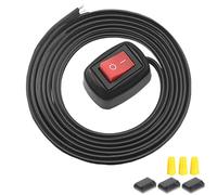 MKBKLLJY 1Pcs Red Paste Type Switch Car Rocker Switch ON/Off Surface Mount DC 12V Push Button Switch led Light Strip Switch 24V 110V 230V 3A 5A 10A High Current with 39.4inch Cable for Car Lamp