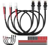 MKBKLLJY 2 PCS 16.5inch Radar Detector Hardwire Power Cord Mirror Plug Wire Tap Kit for Escort for Valentine One for Uniden for Beltronics with Nylon Braided Inline Fuse Mount RJ11, Heat Shrink Tubing