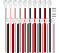 MKBKLLJY 20PCS JST-PH 2.0mm Connector 2Pin Male Female Cable 22awg Silicone Wire 10cm Mini Micro Socket for H36 H67 E010 E013 Battery, LED Light, DC Fans with Heat Shrink Tubing
