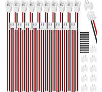 MKBKLLJY 20PCS Micro JST-XH 2.54mm 2 Pin 1S Balance Plug Lead Male Female Connector 22awg Silicone Wire 10cm Cables with Female Socket Housing Heat Shrink Tubing for LED Strip Mini RC Helicopter