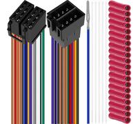 MKBKLLJY 2PCS 16 Pin Radio Wiring Harness Adapter Male Female for Cascadia/Freelander/Discovery 2 / International Prostar/Sprinter/C Class/VNL / SL500 Stereo CD Receiver Cable Connector