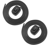 MKBKLLJY 2Pcs Black Paste Type Switch Car Rocker Switch ON/Off Surface Mount DC 12V Push Button Switch LED Light Strip Switch 24V 110V 230V 3A 5A 10A High Current with 78.7inch Cable for Various Lamps