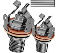 MKBKLLJY 2PCS Guitar Output Jack Multi-Contact 1/4 inch Mono Output Jack Dual Tension Grounds Dual Positive Tips Black Nickel with Cable Ties for Optimal Signal Tone Lowest Possible Noise