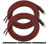 MKBKLLJY 2Pcs RCA Female Plug to Bare Wire Speaker Cable 2FT 16AWG Positive Red Wire Marking Pure Copper Shell Gold Plated Plug Corrosion Resistance with Cable Ties for Direct Connect Speakers