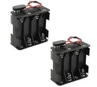 MKBKLLJY 2Set 8 x 1.5V AA Thicken Battery Holder 12V with I Type Wired Battery Clip Standard Snap Connector Kit with Leads Wires for DIY DC Equipment Radio Doorbell Keyboard