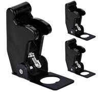 MKBKLLJY 3Pcs 12mm/0.47inch Mounting Hole Black Safety Flip Covers Dustproof Waterproof Plastic Cap Aircraft Guard Cover for Toggle Bat-Handle Switch Heavy Duty Toggle Rocker Switch
