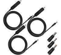 MKBKLLJY 3Pcs 12V Car Adapter Compatible Car Charger with 10A fuse,5.9FT 24AWG Extension Cable,connectors for Snailax Back Massage Cushion,Sylvania,RCA DVD Player,Cigarette Lighter Car Charger Adapter