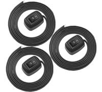MKBKLLJY 3Pcs Black Paste Type Switch Car Rocker Switch ON/Off Surface Mount DC 12V Push Button Switch led Light Strip Switch 24V 110V 230V 3A 5A 10A High Current with 39.3inch Cable for Various Lamps