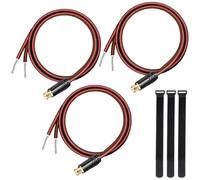 MKBKLLJY 3Pcs RCA Female Plug to Bare Wire Speaker Cable 1FT 16AWG Positive Red Wire Marking Pure Copper Shell Gold Plated Plug Corrosion Resistance with Cable Ties for Direct Connect Speakers