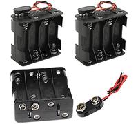 MKBKLLJY 3Set 8 x 1.5V AA Thicken Battery Holder 12V with I Type Wired Battery Clip Standard Snap Connector Battery Snap Connector Kit,with leads wires,for DIY and dc equipment