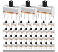 MKBKLLJY 40PCS 5mm High Knob Vertical Micro Mini Slide Switchs SPDT 1P2T 3 Pin 2 Position Latching Toggle Switches ON/OFF DC 50V 0.5A SS12F44-G5 with Solder Wire for PCB Panel Mount Circuit Board