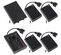 MKBKLLJY 5 Pcs 3 AA Battery Holder, USB Female Socket, 3 x 1.5V AA Battery Box Holder with Cover (Batteries are not included), ON/OFF Switch, screw,for Arduino RC LED Strip