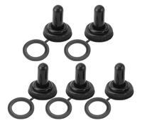 MKBKLLJY 5Pcs 12mm/0.47inch Mounting Hole Black Waterproof Dustproof Rubber Boot Covers Toggle Switch Thread Cover Weatherproof Protector Cap for Most Toggle Rocker Switch
