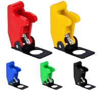 MKBKLLJY 5Pcs 12mm/0.47inch Mounting Hole Red/Yellow/Blue/Green/Black Safety Flip Covers Dustproof Waterproof Cap Aircraft Guard Cover for Toggle Bat-Handle Switch Heavy Duty Toggle Rocker Switch