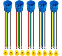 MKBKLLJY 5PCS 19mm Pigtail Wire Connector Socket Plug with Buckle 5Pin Copper Wire 20AWG Harness Plug PA66 Shell with Terminal Cap for Push Button Switch Marine Car Truck Computer (150mm/5.90inch)