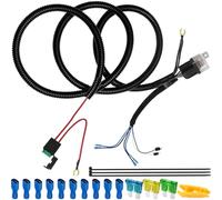 MKBKLLJY Car Horn Relay Wiring Harness Kit 12V 80A 4 Pin SPST 1 to 2 Universal Horn Splitter Converter with Blade Fuses Cable Ties Fuse Puller Terminal for Automotive Motorcycle Truck (2.1m/6.88feet)
