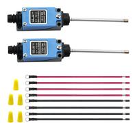 MKBKLLJY ME-9101 Momentary Limit Switch Travel Switch Flexible Coil Spring Rod 5A 250V AC/0.4A 115V DC Self-Reset 1NC 1NO Waterproof for CNC Mill 3D Printer 8PCS Terminal Wires 5PCS Terminal Cap