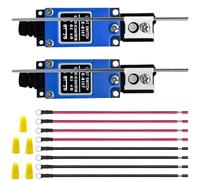 MKBKLLJY Momentary Limit Switch Travel Switch Adjustable Rod Lever Arm ME-8107 5A 250V AC/0.4A 115V DC Self-Reset Silver Contact 1NC 1NO for CNC Mill 8PCS Terminal Wires 5PCS Terminal Cap