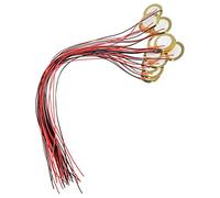 Mkcavne 15Pcs 27mm Piezo Discs with Leads Mic Drum Trigger Acoustic for Acoustic Guitar