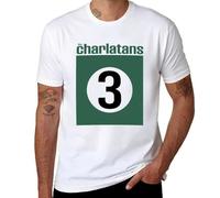 MKCSHCBV Charlatans 3 T-Shirt Sweat Shirt White t Shirts Tops t-Shirt t Shirts for Men Cotton White S