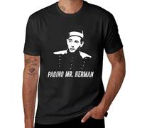 MKCSHCBV Paging Mr. Herman T-Shirt Animal Print Shirt Blank t Shirts Cute Clothes t Shirts Plain White t Shirts Men Black M