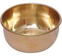 Mkd2 Rise Pure Brass Serving Bowl - 150ml, 1 Piece (Gold,Plain) for Pooja, Puja Room, Dinnerware and Tableware