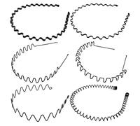 MKEAWWU 6 Pezzi Cerchietti Per Capelli,5 Cinturini In Pelle Nera, Cerchietto Capelli Uomo, Donna, Cerchietto Fasce Per Capelli Fascia Ondulata Nero, Adatto Per Sport, Yoga, Trucco