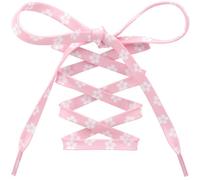 MKEHSH Colorful Pattern Shoe Laces: 2 Pair Flat Print Shoelaces for Sneakers, 26 Pink Cherry Blossom, 51 inch (130CM)