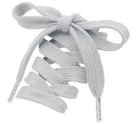 MKEHSH Thick Fat Shoe Laces: 18MM Wide Double Layer Flat Chunky Shoelaces 1 Pair, 03 Light Grey With Silvery Metal Tips, 31 inch(80CM)