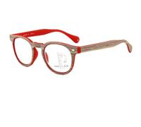MKEING Reading Glasses Multifocal Progressive Retro Reading Computer Glasses Blue Light Blocked, red, 2.5