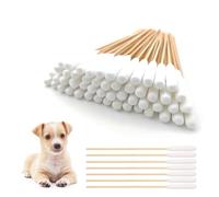 mkemka 100 Pcs Pet Dog Ear Cleaner Cotton Buds 6 Inch Large Cotton Buds Animal Ear Cleaning Cotton Swab Sticks Wax Remover Itchy Ear Relief