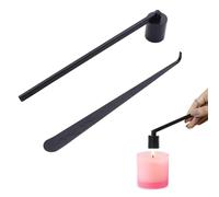 mkemka 2Pcs Candle Snuffer Set Candle Snuffer and Candle Wick Dipper Stainless Steel Candle Extinguisher for All Candles(Black)