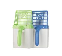 MKEMQXBEP 2set 2 In 1 Portable Pet Cat Kitten Large Capacity Cleaning Spoon With Bag Cat Litter Shovel