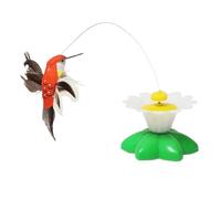 MKEMQXBEP Butterfly Cat Toy Shake Rotating Flying Humming Bird Intelligence Training Pet Toys(Bird color is random 1PC)