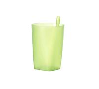 MKEMQXBEP Glass Cups 1Pcs Sip Cup With Built In Straw Mug Drink Food-grade Plastic Integrated Straw Cup Water Bottle(Light green)