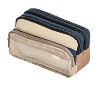 MKEMQXBEP Large-Capacity Layer Pencil Case Stationery Pen Bag More Space for Storage(Blue 1PC)