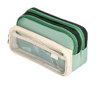 MKEMQXBEP Large-Capacity Layer Pencil Case Stationery Pen Bag More Space for Storage(Green 1PC)