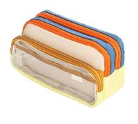 MKEMQXBEP Large-Capacity Layer Pencil Case Stationery Pen Bag More Space for Storage(Orange 1PC)