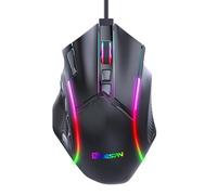 MKESPN Gaming Mouse, 12800DPI12 key wired macro gaming mouse, customizable macro and RGB backlight for PC/Mac/laptop,Black Wukong