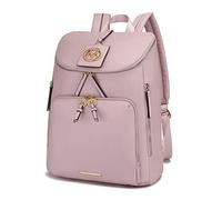 MKF Collection Backpack Bag for Women Vegan Leather Top-Handle Ladies Fashion Travel Bag - Daypack By Mia K, Angela Pink, L