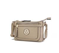 MKF Collection Crossbody bag for women, Adjustable Strap Vegan leather Shoulder Bag messenger Purse by Mia K, Beige, S