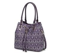 MKF Collection Crossbody Hobo Bag for Womens Fashion - PU Leather Shoulder Purse - Top Handle Handbag by Mia k, Jane Dark Purple, Large