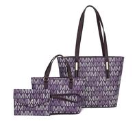 MKF Collection Satchel Bag for Women, Shoulder bag, Small Tote bag & Wristlet Purse Vegan Leather Handbag by Mia K, Aylet Dark Purple, L