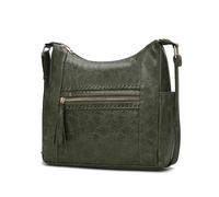 MKF Collection Women Shoulder Bag, Large Crossbody Bag Vegan Leather Handbag Purse By Mia K, Marseille Olive