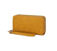 MKF Collection Wristlet Wallet for Women, Small Vegan Leather Credit Card Holder & Zipper Coin Pocket Wallet Purse By Mia K, Aurora Mustard, S, Casual