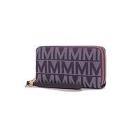 MKF Collection Wristlet Wallet for Women, Small Vegan Leather Credit Card Holder & Zipper Coin Pocket Wallet Purse By Mia K, Danielle Dark Purple, S, Casual