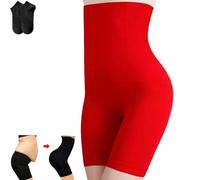 MKFTSM Tummy and Hip Lift Pants Shapewear for Women,Seamless Tummy Control Body Shaper Shorts,Stretch High Waist Butt Lifter Pants Red