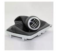MKGKACVCPT Knob with Boot Shift Knob Manual OE 3C0711113a for VW for Passat B6 2006 2007 2008 2009 2010 ABS/PU Leather 6-Speed Black Stylish Shift Lever 1(Gear knob Boot)